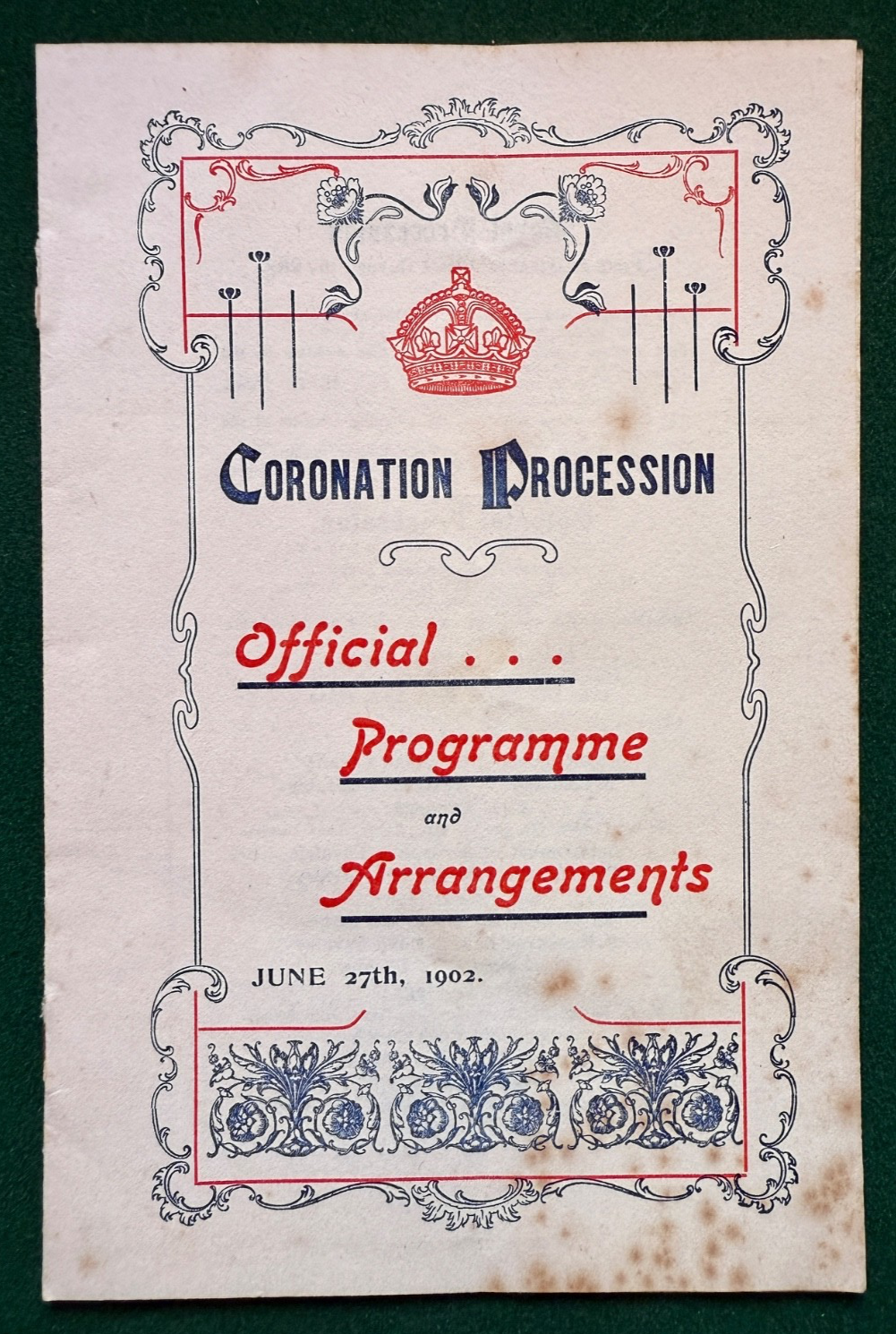 Antique British Royal Coronation Procession Souvenir Programme King Ed ...