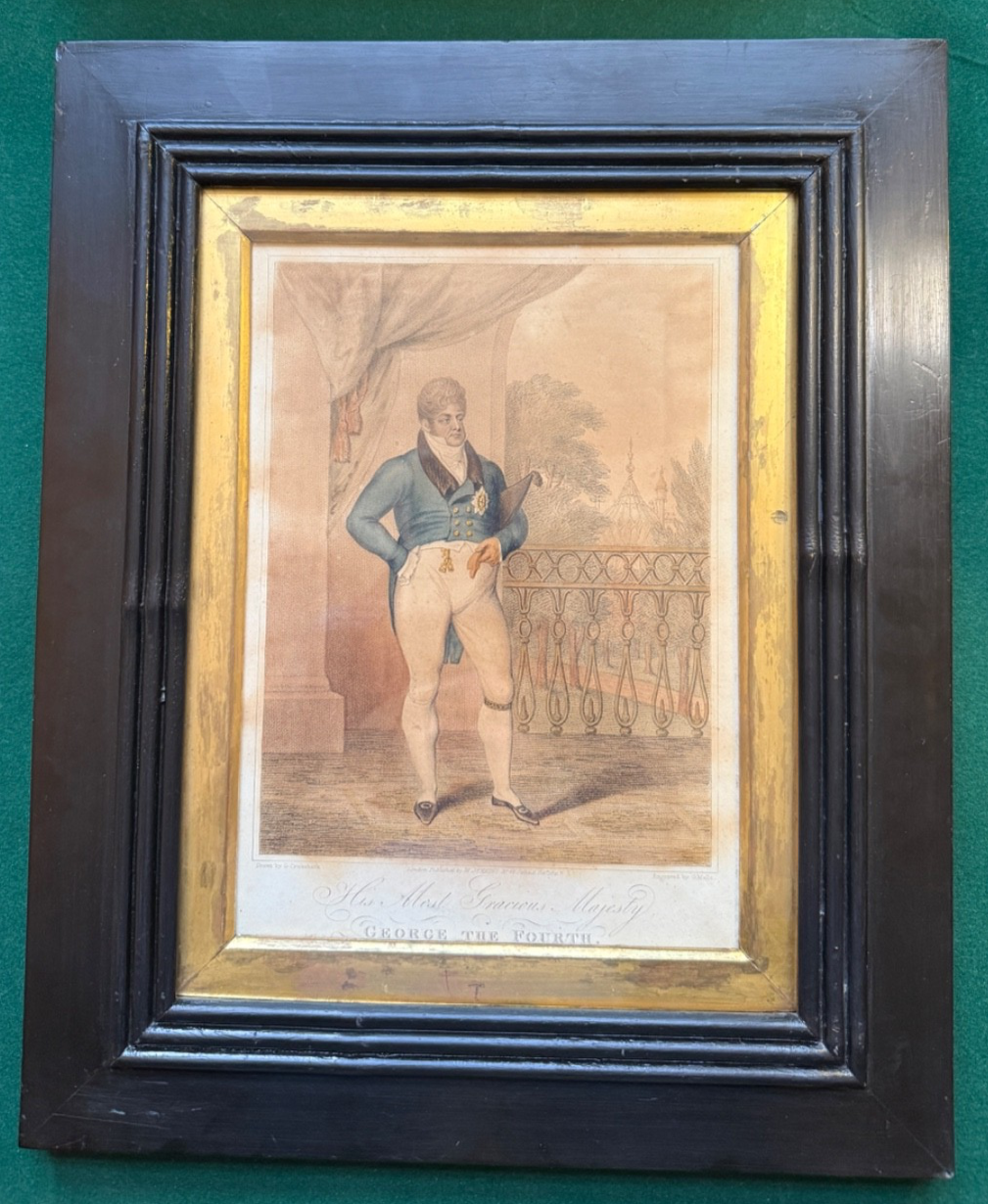 Antique Hand Coloured Etching by Cruikshank Engraved George Maile King ...